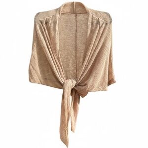 Heart Hips Tan Open Knit Lightweight Cardigan – Size M